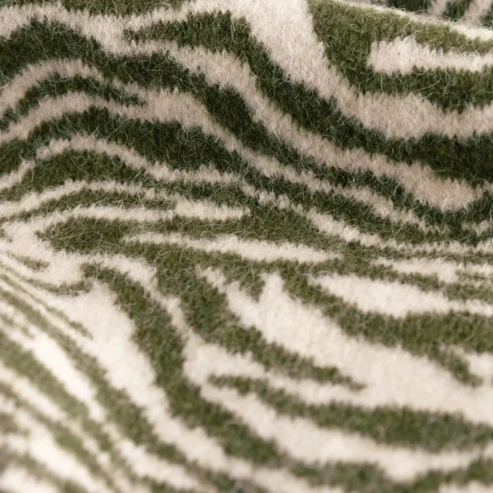 & OTHER STORIES Fuzzy Zebra Wool Alpaca Blend Scarf
